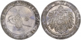 DEUTSCHLAND
Brandenburg-Preussen, Markgrafschaft, 1417 Kurfürstentum, 1701 Königreich
Wilhelm II. 1888-1918. Silbermedaille 1917. Auf den Besuch Wil...