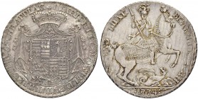 DEUTSCHLAND
Mansfeld, Grafschaft
Vorderortlinie Bornstedt
Heinrich, Fürst von Fondi, 1717-1780. Taler 1774, Prag. 27.95 g. Tornau 325. Dav. 2438. A...