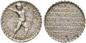 DEUTSCHLAND
Sammlung von Münzen und Medaillen der Stadt Nürnberg aus altem Privatbeitz
Silbermedaille 1579. Auf das Kranzschiessen. Stempel von V. M...