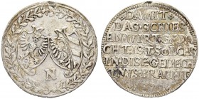 DEUTSCHLAND
Sammlung von Münzen und Medaillen der Stadt Nürnberg aus altem Privatbeitz
Silbermedaille 1579. Auf das Kranzschiessen. Zweites und drit...