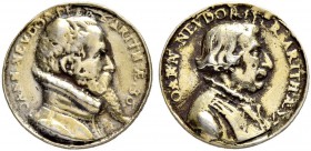 DEUTSCHLAND
Sammlung von Münzen und Medaillen der Stadt Nürnberg aus altem Privatbeitz
Silbermedaille 1579. Auf die beiden Schreib- und Rechenmeiste...
