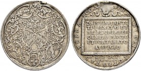 DEUTSCHLAND
Sammlung von Münzen und Medaillen der Stadt Nürnberg aus altem Privatbeitz
Silbermedaille 1611. Von Chr. Maler zu Ehren des Rates. 38 mm...