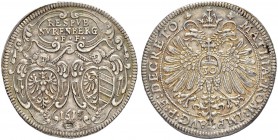 DEUTSCHLAND
Sammlung von Münzen und Medaillen der Stadt Nürnberg aus altem Privatbeitz
1/2 Reichsguldiner 1613. 12.51 g. Kellner 161. Slg. Erlanger ...
