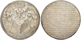 DEUTSCHLAND
Sammlung von Münzen und Medaillen der Stadt Nürnberg aus altem Privatbeitz
Silbermedaille 1613. Auf die Grundsteinlegung der Wöhrder Tor...