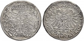 DEUTSCHLAND
Sammlung von Münzen und Medaillen der Stadt Nürnberg aus altem Privatbeitz
1/2 Reichsguldiner 1615. 11.63 g. Kellner 161. Slg. Erlanger ...