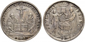 DEUTSCHLAND
Sammlung von Münzen und Medaillen der Stadt Nürnberg aus altem Privatbeitz
Silbermedaille 1617 (Chronogramm). Auf die 100-Jahrfeier der ...