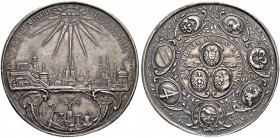 DEUTSCHLAND
Sammlung von Münzen und Medaillen der Stadt Nürnberg aus altem Privatbeitz
Silbermedaille 1627. Stempel von H. v. d. Pütt. Stadtansicht ...