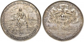 DEUTSCHLAND
Sammlung von Münzen und Medaillen der Stadt Nürnberg aus altem Privatbeitz
Silbermedaille 1649. Auf den Vorvertrag über die Ausführungen...