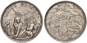 DEUTSCHLAND
Sammlung von Münzen und Medaillen der Stadt Nürnberg aus altem Privatbeitz
Silbermedaille 1685. Auf die Siege über die Türken. Stempel v...