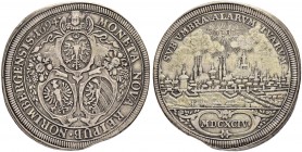 DEUTSCHLAND
Sammlung von Münzen und Medaillen der Stadt Nürnberg aus altem Privatbeitz
Taler 1694. Stadtansicht von Südosten. 28.70 g. Kellner 263. ...