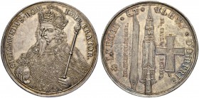 DEUTSCHLAND
Sammlung von Münzen und Medaillen der Stadt Nürnberg aus altem Privatbeitz
Silbermedaille o. J. (um 1700). Auf die Reichskleinodien. Ste...