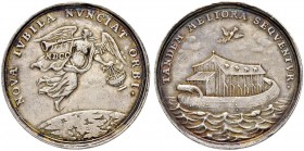 DEUTSCHLAND
Sammlung von Münzen und Medaillen der Stadt Nürnberg aus altem Privatbeitz
Silbermedaille 1700. Auf das neue Jahrhundert. Stempel von G....