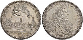 DEUTSCHLAND
Sammlung von Münzen und Medaillen der Stadt Nürnberg aus altem Privatbeitz
Doppeltaler o. J. (1706). Titel Joseph I. Stempel von G. Haut...