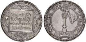 DEUTSCHLAND
Sammlung von Münzen und Medaillen der Stadt Nürnberg aus altem Privatbeitz
Halbtaler 1717. Auf die 200-Jahrfeier der Reformation. Stempe...