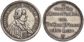 DEUTSCHLAND
Sammlung von Münzen und Medaillen der Stadt Nürnberg aus altem Privatbeitz
Silbermedaille 1717. Auf die 200-Jahrfeier der Reformation. S...