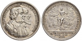 DEUTSCHLAND
Sammlung von Münzen und Medaillen der Stadt Nürnberg aus altem Privatbeitz
Silbermedaille 1730. Auf die 200-Jahrfeier der Augsburger Kon...