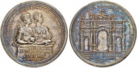 DEUTSCHLAND
Sammlung von Münzen und Medaillen der Stadt Nürnberg aus altem Privatbeitz
Silbermedaille 1745. Auf die Kaiserkrönung Franz I. Stempel v...