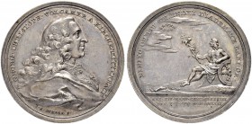 DEUTSCHLAND
Sammlung von Münzen und Medaillen der Stadt Nürnberg aus altem Privatbeitz
Silbermedaille 1753. Auf den Tod des Georg Christoph Volkamer...