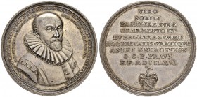 DEUTSCHLAND
Sammlung von Münzen und Medaillen der Stadt Nürnberg aus altem Privatbeitz
Silbermedaille 1766. Auf den 150. Todestag des Humanisten Pau...