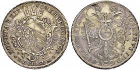 DEUTSCHLAND
Sammlung von Münzen und Medaillen der Stadt Nürnberg aus altem Privatbeitz
Konventionstaler 1768. 27.77 g. Kellner 349. Dav. 2498. Henke...