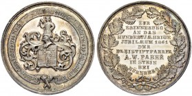 DEUTSCHLAND
Sammlung von Münzen und Medaillen der Stadt Nürnberg aus altem Privatbeitz
Silbermedaille 1861. Auf das 100jährige Bestehen der Bleistif...