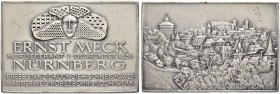 DEUTSCHLAND
Sammlung von Münzen und Medaillen der Stadt Nürnberg aus altem Privatbeitz
Bronzeplakette o. J. (vor 1892). Werbung der Maschinenfabrik ...