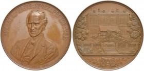 DEUTSCHLAND
Sammlung von Münzen und Medaillen der Stadt Nürnberg aus altem Privatbeitz
Bronzemedaille 1893. Auf den 70. Geburtstag des Arztes Dr. J....