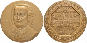 DEUTSCHLAND
Sammlung von Münzen und Medaillen der Stadt Nürnberg aus altem Privatbeitz
Bronzemedaille 1905. Auf das 175jährige Bestehen der Leonisch...