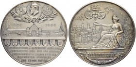 DEUTSCHLAND
Sammlung von Münzen und Medaillen der Stadt Nürnberg aus altem Privatbeitz
Silbermedaille 1906. Auf die Dritte Bayerische Landes-Industr...