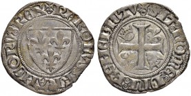 FRANKREICH
Königreich
Charles VI. 1380-1422. Blanc dit "Guénar" o. J. 1. Emission (11. März 1385). 2.77 g. Dupl. 377. Sehr schön-vorzüglich / Very f...