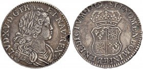 FRANKREICH
Königreich
Louis XV. 1715-1774. Ecu de Navarre 1719 B, Rouen. 24.50 g. Gadoury 318. Dav. 1327. Schrötlingsfehler am Rand / Planchet defec...