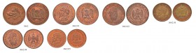 FRANKREICH
Königreich
II. Kaiserreich. Napoleon III. 1852-1870. Diverse bronzene Spottmedaillen auf Napoléon III. Unterschiedlich erhalten, meist vo...