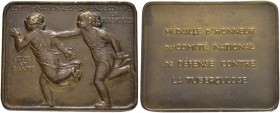 FRANKREICH
Königreich
3. Republik, 1871-1945. Bronzeplakette o. J. (um 1930). Ehrenpreis des französischen Komitee´s zur Bekämpfung der Tuberkulose....