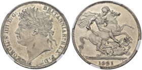 GROSSBRITANNIEN
Königreich
George IV. 1820-1830. Crown 1821, London. S. 3805. Dav. 104. NGC UNC Details (Surface hairlines). Feine Kratzer / Minimal...