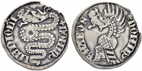 ITALIEN
Mailand
Barnabò Visconti, 1378-1385. Pegione o. J. 2.56 g. Cripppa 2/B. MIR 111. Kleiner Randfehler / Minor edge nick. Sehr schön / Very fin...