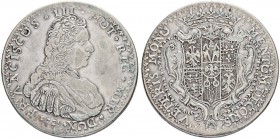 ITALIEN
Modena
Francesco III, 1737-1780. Scudo 1739. 28.56 g. MIR 842. Dav. 1392. Schön / Fine.
