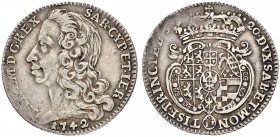 ITALIEN
Savoyen / Sardinien
Carlo Emanuele III, 1730-1773. Lira 1742, Torino. 5.62 g. Nomisma 24. MIR 930. Selten / Rare. Leicht justiert / Minor ad...