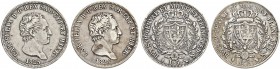ITALIEN
Savoyen / Sardinien
Carlo Felice, 1821-1831. 5 Lire 1824, Torino. 5 Lire 1825, Torino. Nomisma 561, 563. Dav. 135. Sehr schön und besser / V...