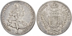 ITALIEN
Toscana
Francesco II di Lorena, 1737-1765. 10 Paoli 1749, Florenz. 27.04 g. MIR 362/2. Dav. 1507. Sehr schön / Very fine.