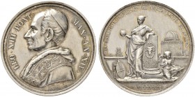 ITALIEN
Vatikan - Kirchenstaat
Leo XIII. 1878-1903. Silbermedaille An XIV (1891). Auf die Erneuerung der päpstlichen Sternwarte. Stempel von F. Bian...