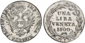 ITALIEN
Venedig
Francesco II, 1798-1835. Lira 1800. 4.49 g. Montenegro 10. Herinek 579. Vorzüglich / Extremely fine.