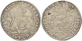 NIEDERLANDE
S'Heerenberg
Friedrich von Bergh, 1577-1580. Taler zu 30 Stüber 1579. 23.54 g. Delmonte 611. Dav. A8607var. Selten / Rare. Fast sehr sch...