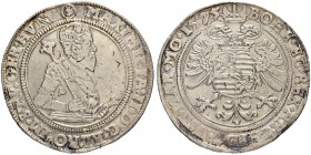 SAMMLUNG VON MÜNZEN UND MEDAILLEN DES RÖMISCH-DEUTSCHEN REICHES UND ÖSTERREICHS
Maximilian II. 1564-1576. Taler 1575, Kuttenberg. 28.64 g. Dietiker 2...