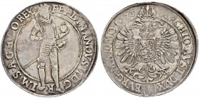 SAMMLUNG VON MÜNZEN UND MEDAILLEN DES RÖMISCH-DEUTSCHEN REICHES UND ÖSTERREICHS
Ferdinand II. 1618-1637. Taler 1623, Kuttenberg. 29.16 g. Dietiker 72...