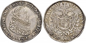 SAMMLUNG VON MÜNZEN UND MEDAILLEN DES RÖMISCH-DEUTSCHEN REICHES UND ÖSTERREICHS
Ferdinand II. 1618-1637. Taler 1631, Kremnitz. 28.32 g. Herinek 573a....