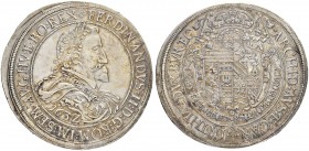 SAMMLUNG VON MÜNZEN UND MEDAILLEN DES RÖMISCH-DEUTSCHEN REICHES UND ÖSTERREICHS
Ferdinand II. 1618-1637. Taler 1632, St. Veit. 28.42 g. Herinek 472. ...