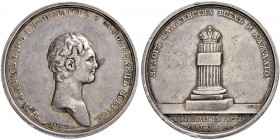 RUSSLAND
Alexander I. 1801-1825. Silbermedaille 1801. Auf seine Krönung. Stempel von C. Leberecht und C. Meister. Büste nach rechts. Rv. Krone auf ei...