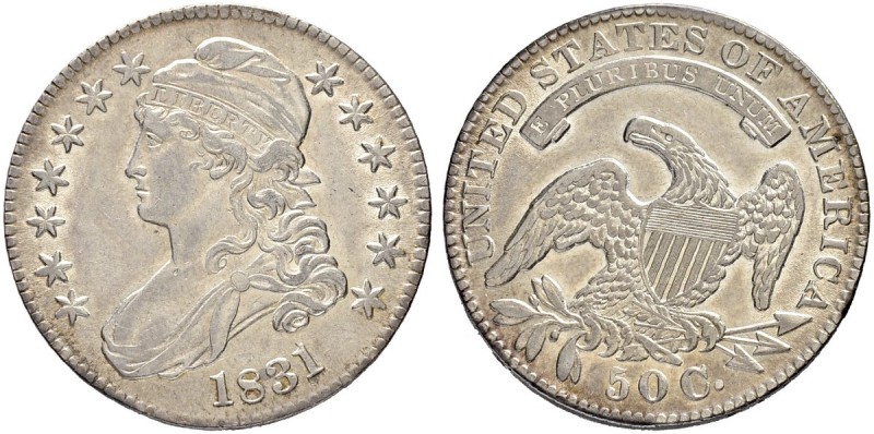 USA
Half Dollar 1831, Philadelphia. 13.50 g. Fast vorzüglich / About extremely ...