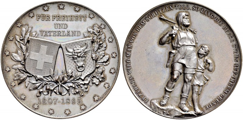 SCHWEIZER MÜNZEN UND MEDAILLEN
Uri
Bronzemedaille 1895. Auf die Enthüllung des...