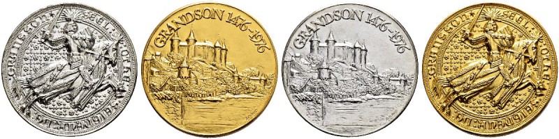 SCHWEIZER MÜNZEN UND MEDAILLEN
Waadt / Vaud
Gold- und Silbermedaille 1976. Gra...